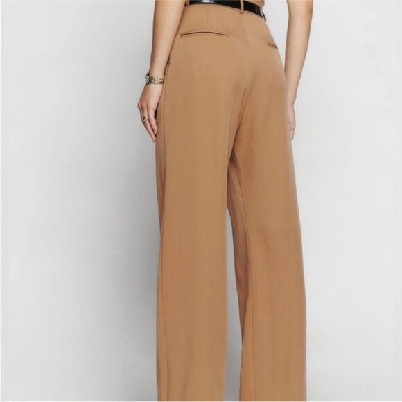 Reformation Mason Pants, In Camel size 12 NWT $178 - Picture 4 of 6